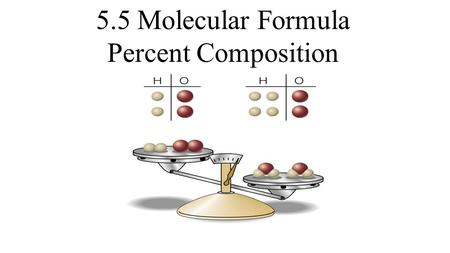 5.5 Molecular Formula Percent Composition. Review of Empirical Formula.