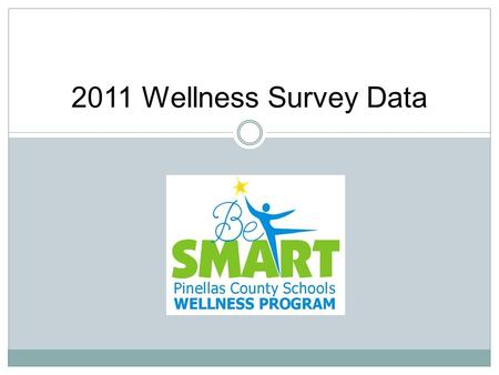 2011 Wellness Survey Data. 2 The 2011 Wellness Interest survey is sent out to staff by email and in the SMART START Newsletter. 3978 staff participated.