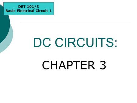 Basic Electrical Circuit 1