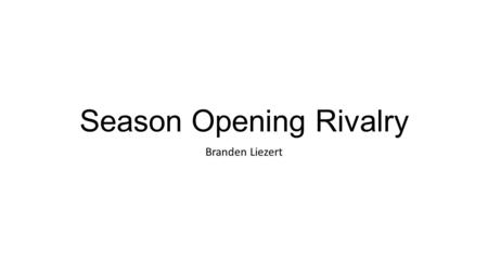 Season Opening Rivalry Branden Liezert. HABS VS LEAFS The NHL regular season started October 8 th, 2014. To Humber students and Torontonians alike, the.