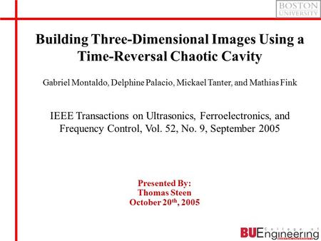 Building Three-Dimensional Images Using a Time-Reversal Chaotic Cavity