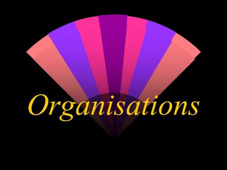 Organisations. What is an Organisation? w A group of persons who interact with each other in an effort to attain certain predetermined goals or objectives.