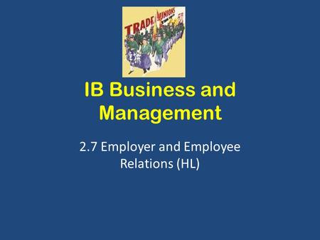 IB Business and Management