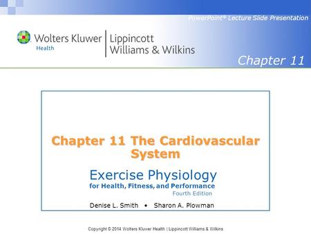 Chapter 11 The Cardiovascular System