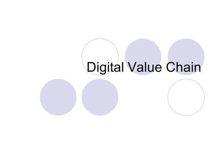 Digital Value Chain.