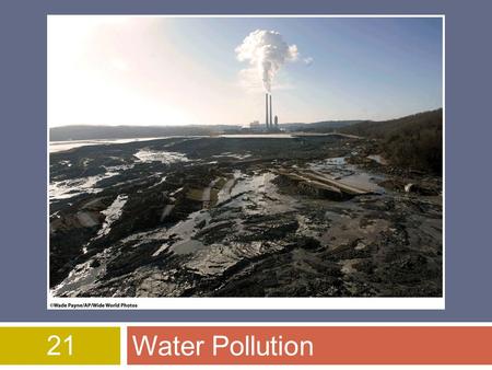 21 Water Pollution. Overview of Chapter 21  Types of Water Pollution  Water Quality Today  Municipal  Agricultural  Industrial  Improving Water.