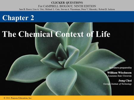 The Chemical Context of Life