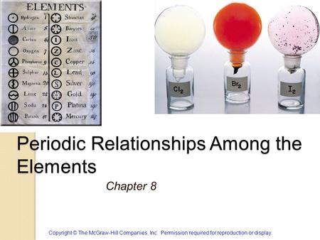 Periodic Relationships Among the Elements