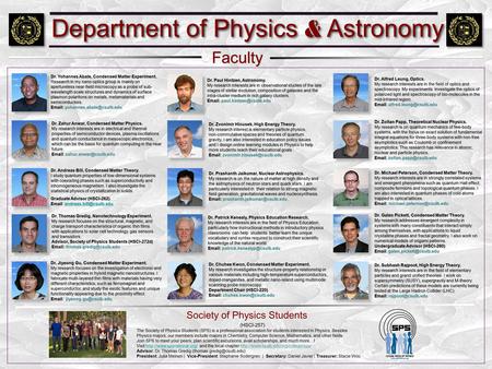 Dr. Chuhee Kwon, Condensed Matter Experiment. My research investigates the structure-property relationship in various materials including high-temperature.