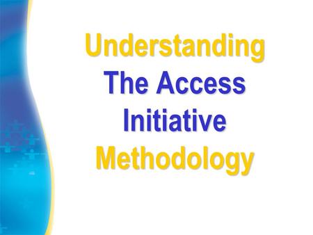 Understanding The Access Initiative Methodology. What is the TAI methodology? A set of research guidelines and questions allowing you to assess your government’s.