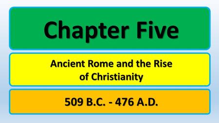 Ancient Rome and the Rise of Christianity