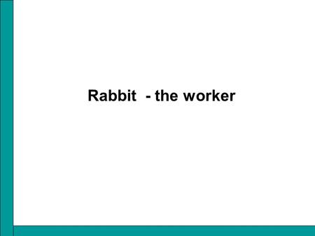 Rabbit - the worker.