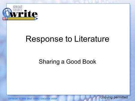 Response to Literature