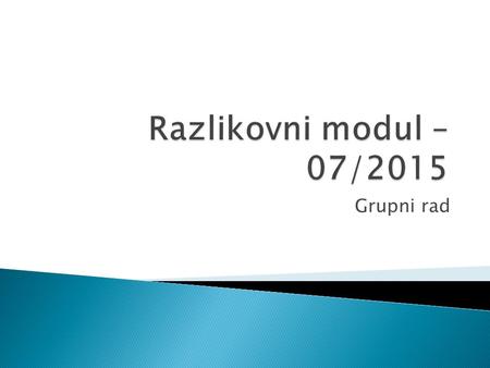 Grupni rad. Introduction Method Results and Discussion - Uvod - Postupci - Rezultati - i - Rasprava IMRaD.