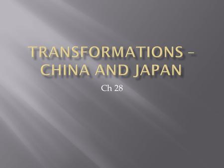 Ch 28.  44b - compare and contrast the rise of the nation state in Germany under Otto von Bismarck, Italy under Camillo Cavour, and Japan under Emperor.