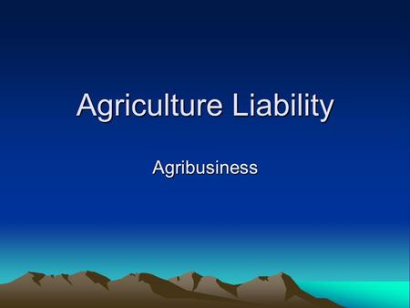 Agriculture Liability Agribusiness. Do Good Fences really make Good neighbors? You have an old barn on your property that has many lose board on it and.