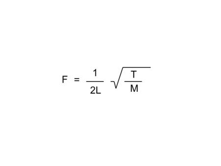 F = 1 2L T M. Voice-over script Stringed instruments Stringed instruments such as piano and guitar have multiple strings but the science behind the pitch.