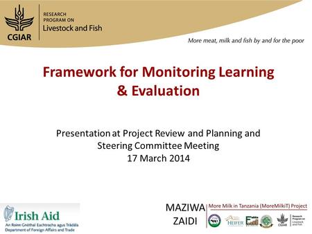 Framework for Monitoring Learning & Evaluation