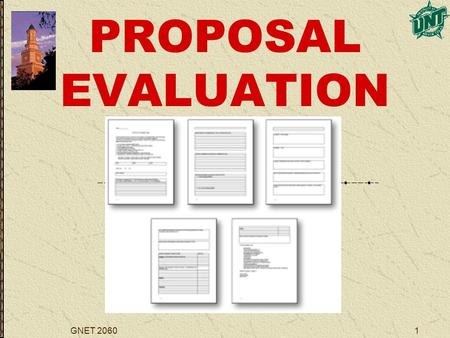 GNET 20601 PROPOSAL EVALUATION. GNET 20602 BACKGROUND OF THE PRESENTER Dr. Vijay Vaidyanathan.