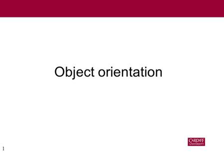 1 Object orientation. 2 What benefits does OO give? Primarily –Encapsulation (Associates data & operations) –Types & specialisation –Software re-use.