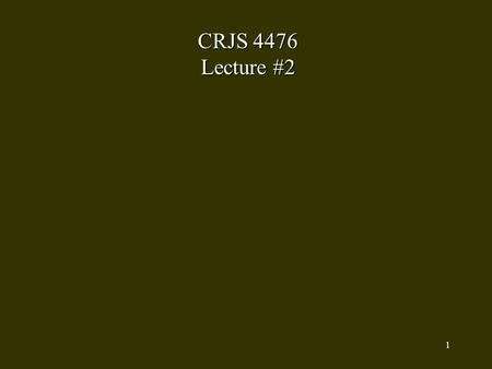 1 CRJS 4476 Lecture #2. 2 Sentencing key here is in understanding the difference key here is in understanding the difference between the conviction and.