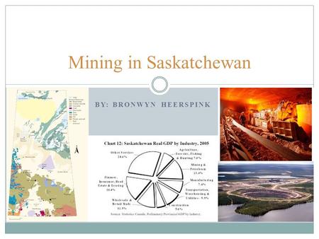 BY: BRONWYN HEERSPINK Mining in Saskatchewan. Why is Mining Important To You? Mining provides 30,500 people with jobs, with over 120 different occupations.