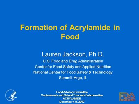 Formation of Acrylamide in Food