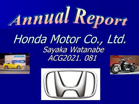 Honda Motor Co., Ltd. Sayaka Watanabe ACG2021. 081.