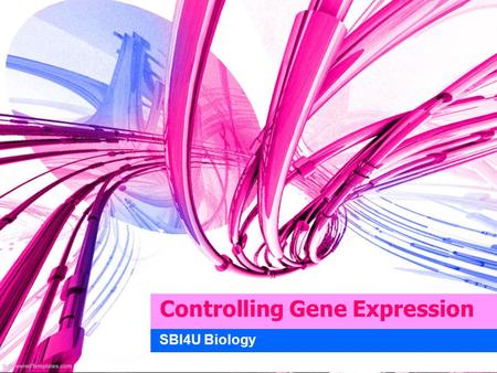 Controlling Gene Expression