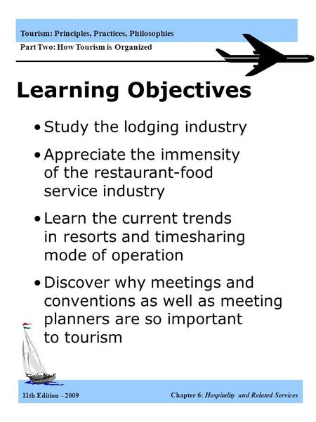 Learning Objectives Study the lodging industry