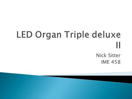 Nick Sitter IME 458. Voltage input: 12VDC 600mA.