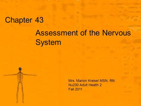 Assessment of the Nervous System