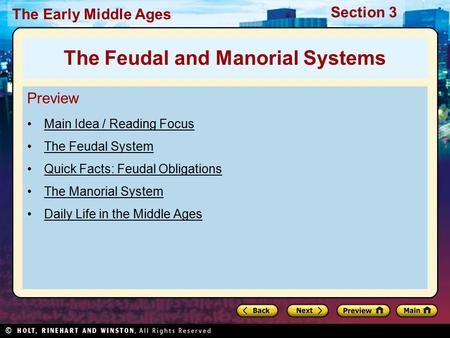 The Feudal and Manorial Systems