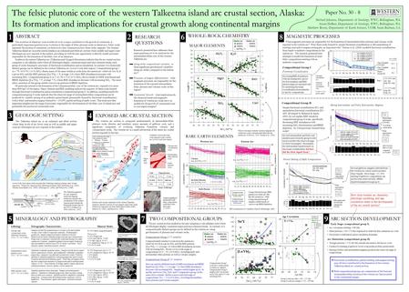 ABSTRACT 1 The felsic plutonic core of the western Talkeetna island arc crustal section, Alaska: Its formation and implications for crustal growth along.