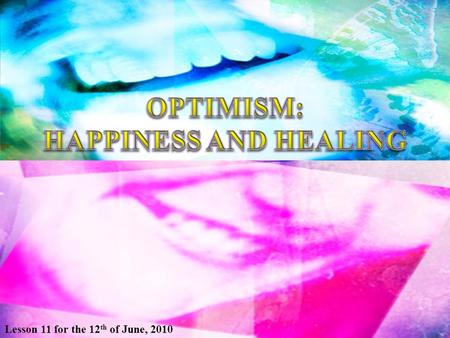 Lesson 11 for the 12 th of June, 2010. Depression is a mood disorder that involves despondency and unhappiness. It can be either temporary or permanent.