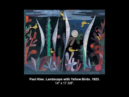 Paul Klee. Landscape with Yellow Birds