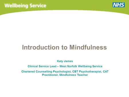 Introduction to Mindfulness