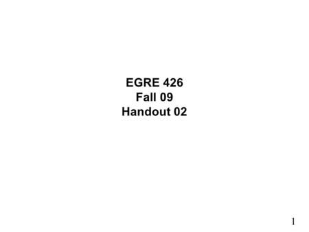 1 EGRE 426 Fall 09 Handout 02. 2 Pipeline examples continued from last class.