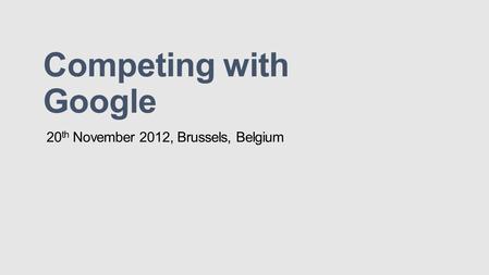 Goals and objectives To be able to develop a winning sales plan Understand how Google approaches your customers Effectively position Microsoft versus.