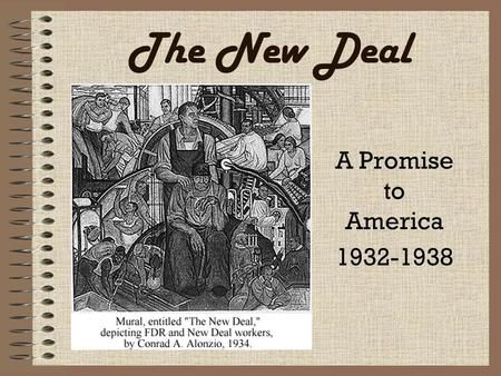 The New Deal A Promise to America 1932-1938. The 1932 Election As the U.S. suffered through the worst economic depression it had ever faced, the nation.