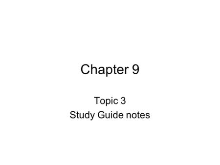 Chapter 9 Topic 3 Study Guide notes. Item #1 The metric system is a system of measurement units that is used by scientists and most countries around the.