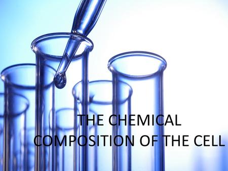 THE CHEMICAL COMPOSITION OF THE CELL. Glucose Starch Lipids Proteins PLANT CELLANIMAL CELL.