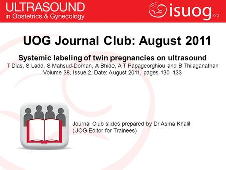 UOG Journal Club: August 2011