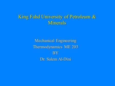 King Fahd University of Petroleum & Minerals