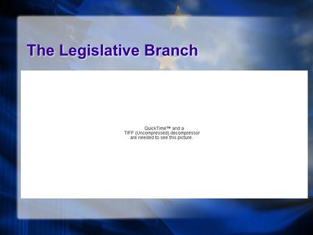 The Legislative Branch. Three Constitutional Principles Separation of Powers –Congress has powers given to it by the Constitution that are separate from.