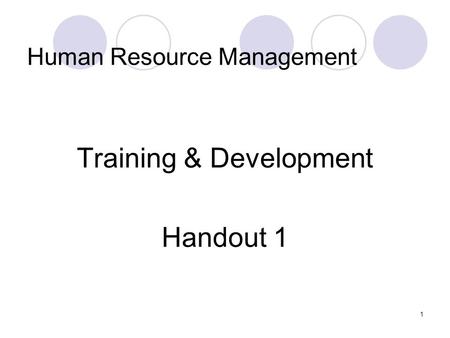 Human Resource Management