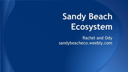 Rachel and Ody sandybeacheco.weebly.com