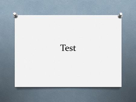 Test. Rules O Each group will answer the question at the same time by holding up the correct answer after a count down O Each correct answer is worth.