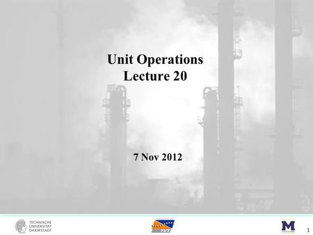 Unit Operations Lecture 20 1 7 Nov 2012. McCabe-Thiele – AZ diagrams 2 Ethanol – Water Binary (1.013 bar):