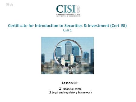 Certificate for Introduction to Securities & Investment (Cert.ISI)